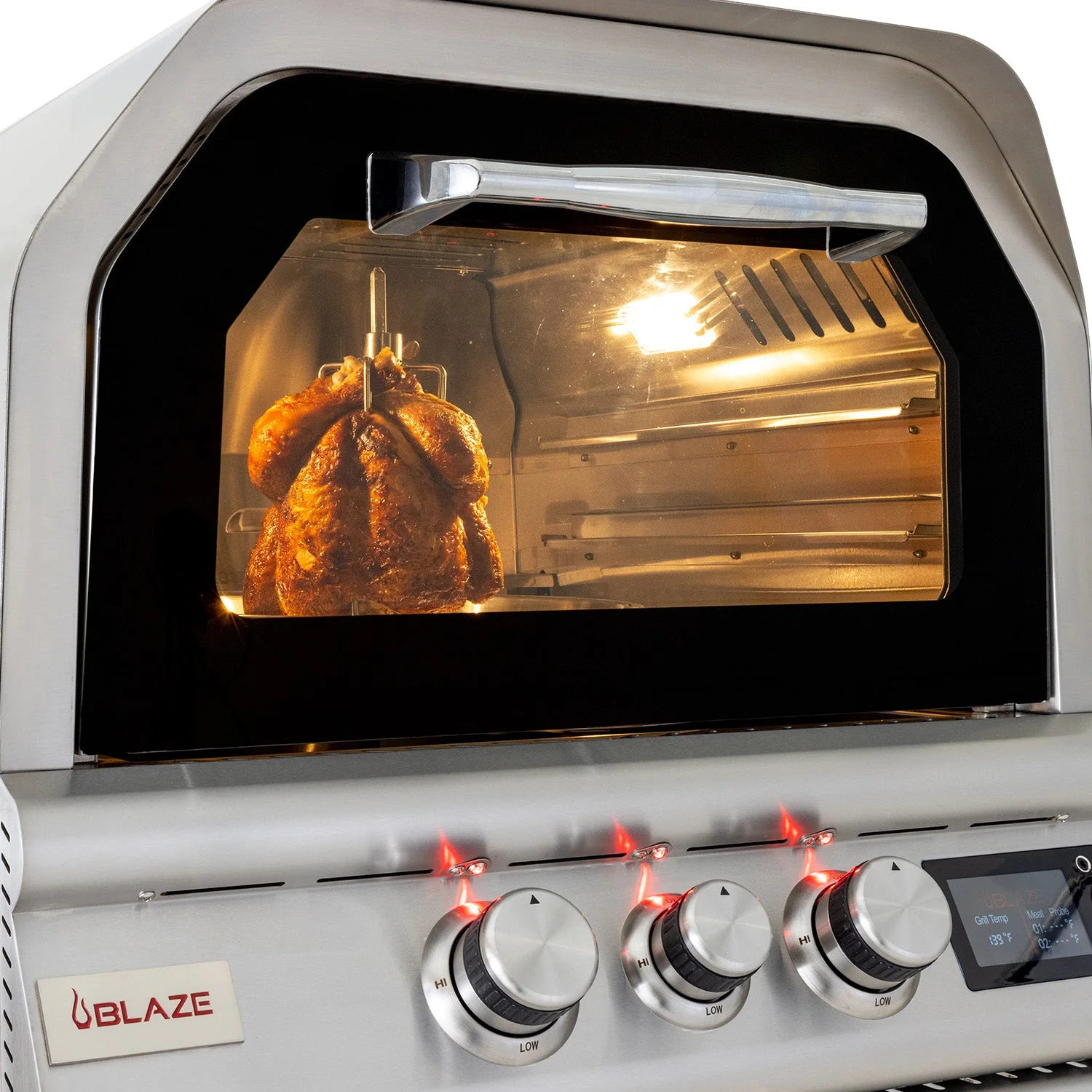 Blaze 26-Inch Gas Outdoor Pizza Oven With Rotisserie (NG) - BLZ-26-PZOVN-NG - Image 6