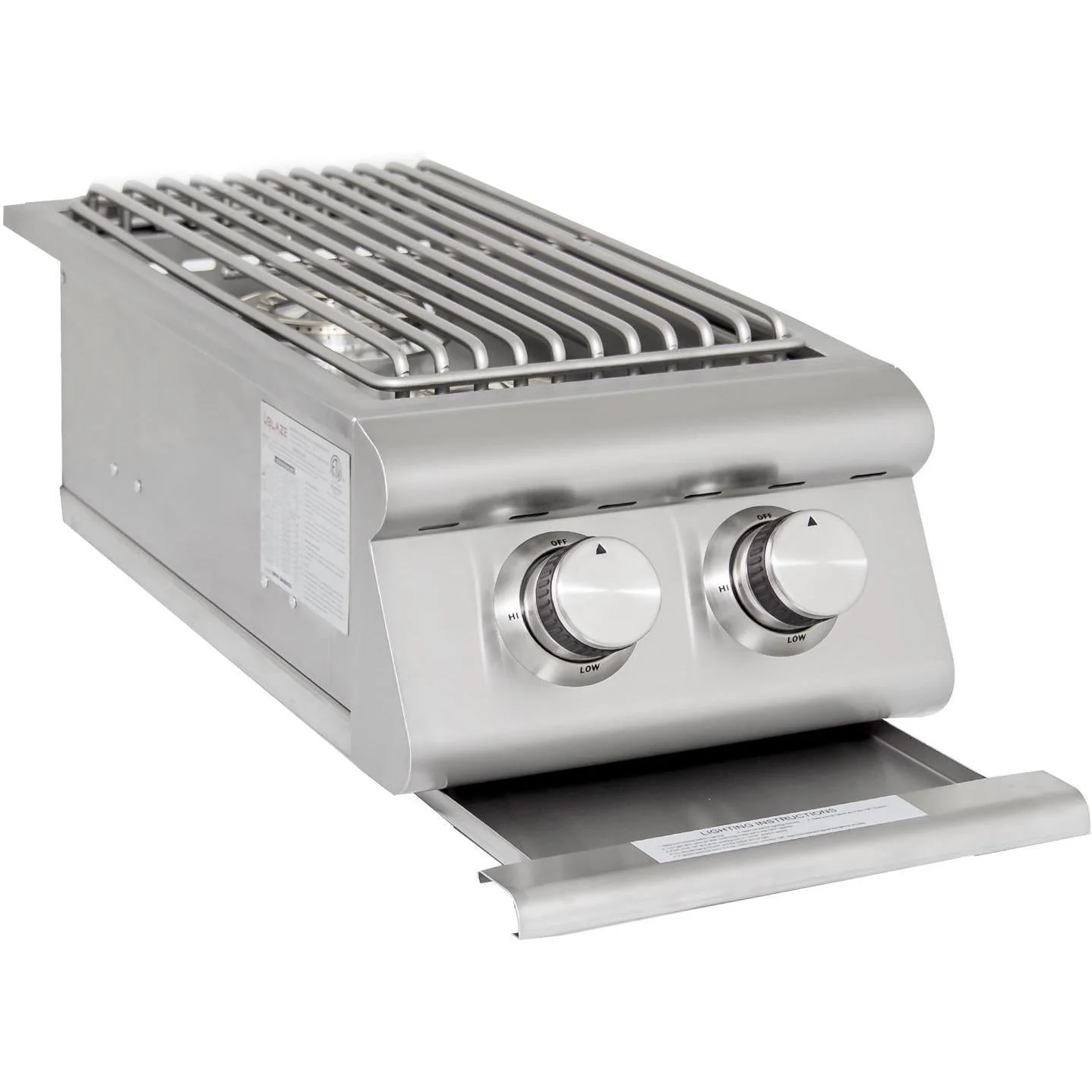 Blaze LTE Built-In Propane Gas Stainless Steel Double Side Burner With Lid - BLZ-SB2LTE-LP - Image 3