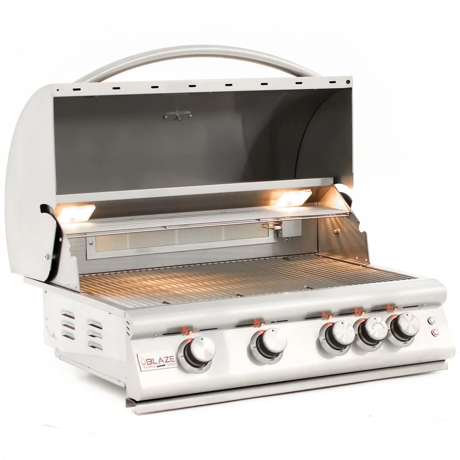 Blaze LTE Marine Grade 32-Inch 4-Burner Built-In Propane Gas Grill With Rear Infrared Burner & Grill Lights - BLZ-4LTE2MG-LP