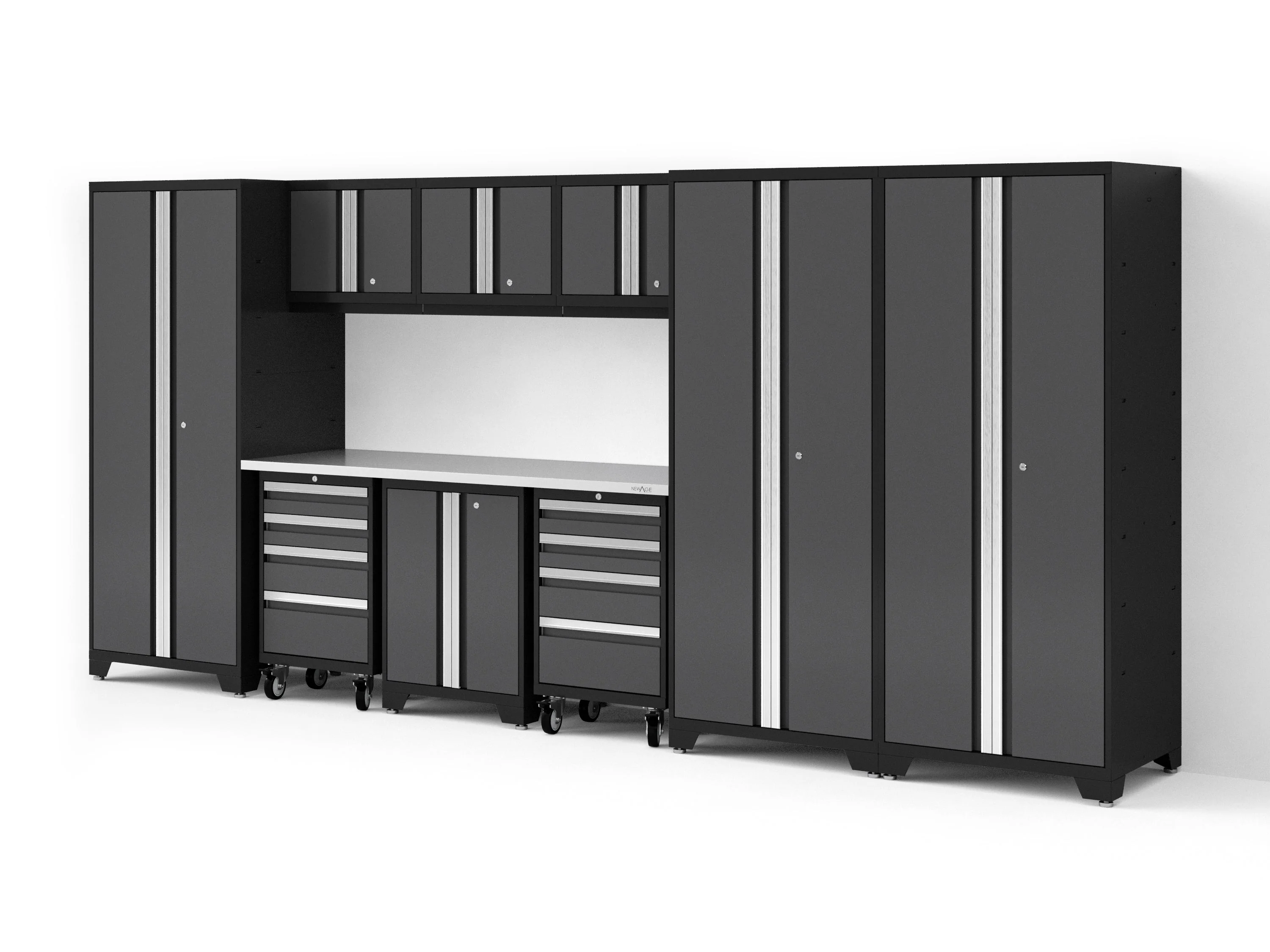 Newage Bold XL 10-Piece Garage Cabinet Set 24-Inch Deep Steel - Image 12