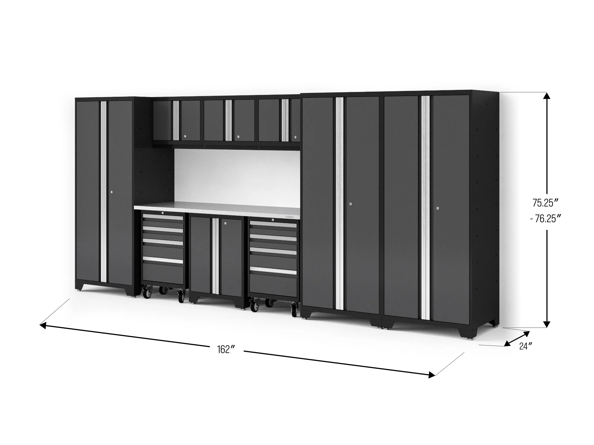 Newage Bold XL 10-Piece Garage Cabinet Set 24-Inch Deep Steel - Image 15