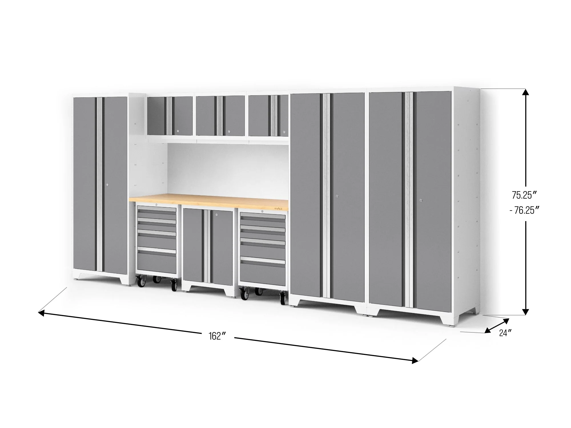 Newage Bold XL 10-Piece Garage Cabinet Set 24-Inch Deep Steel - Image 26