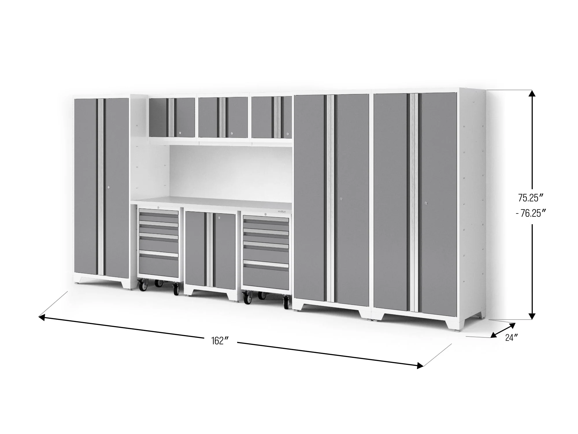 Newage Bold XL 10-Piece Garage Cabinet Set 24-Inch Deep Steel - Image 37