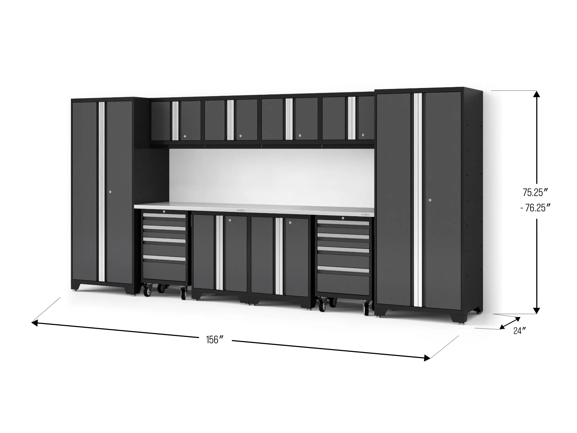Newage Bold XL 12-Piece Garage Cabinet Set Heavy-Duty Steel Storage Solution - Image 15