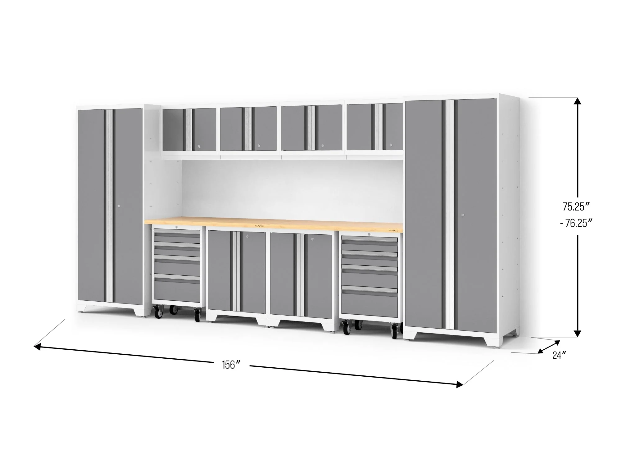 Newage Bold XL 12-Piece Garage Cabinet Set Heavy-Duty Steel Storage Solution - Image 26