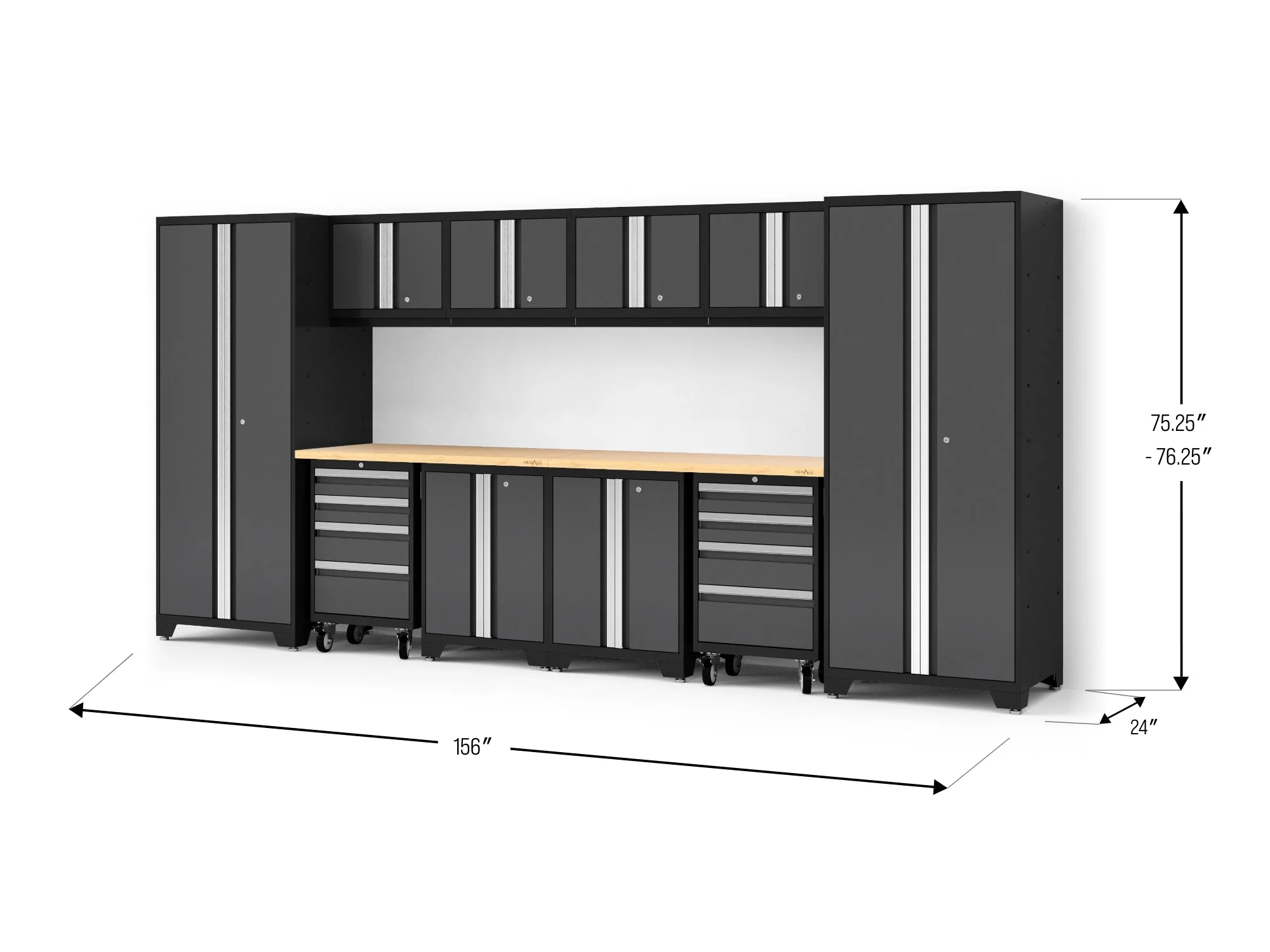 Newage Bold XL 12-Piece Garage Cabinet Set Heavy-Duty Steel Storage Solution - Image 4