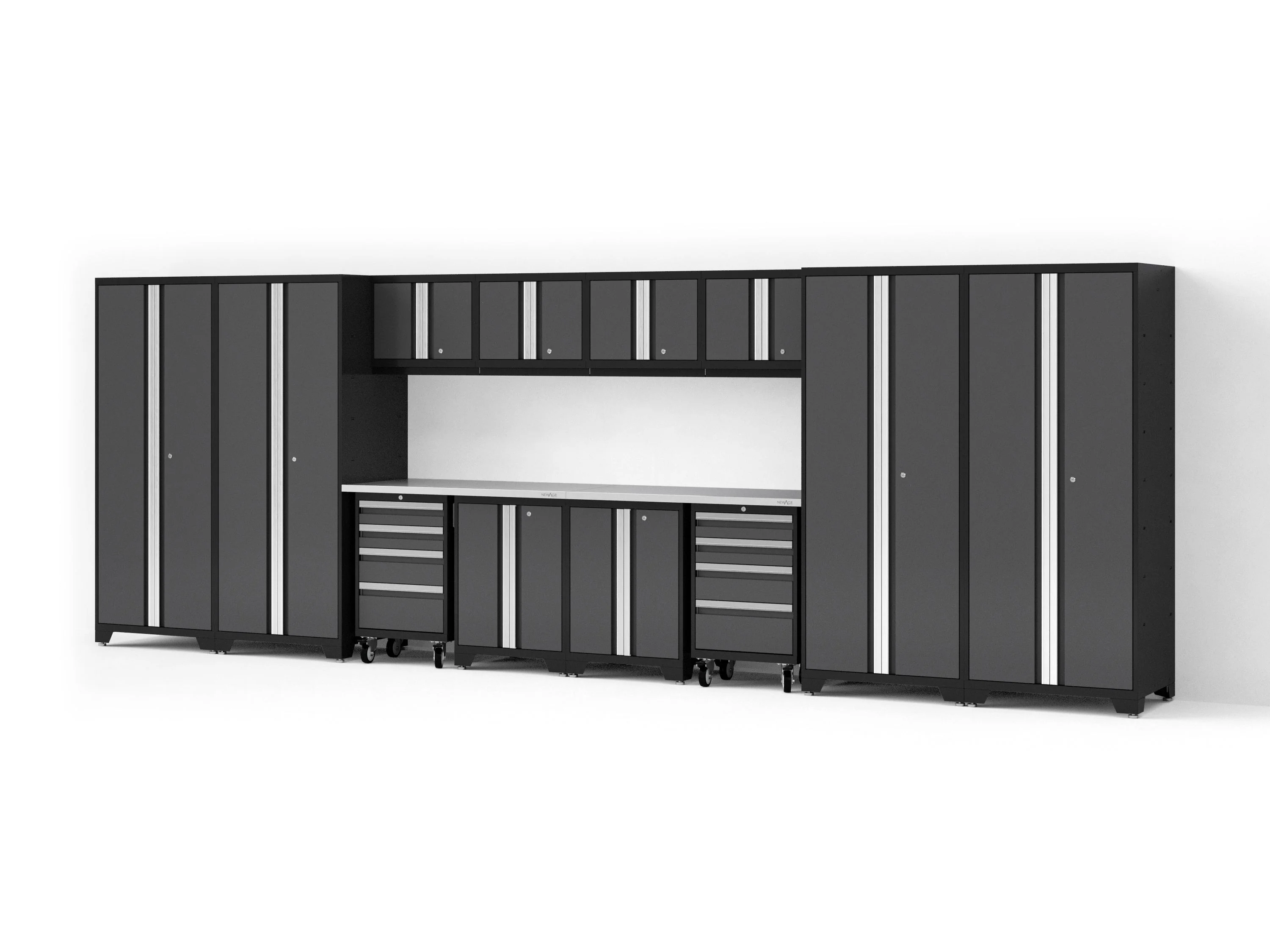 Newage Bold XL 14-Piece Heavy-Duty Steel Garage Cabinet Set with Deep Storage - Image 12