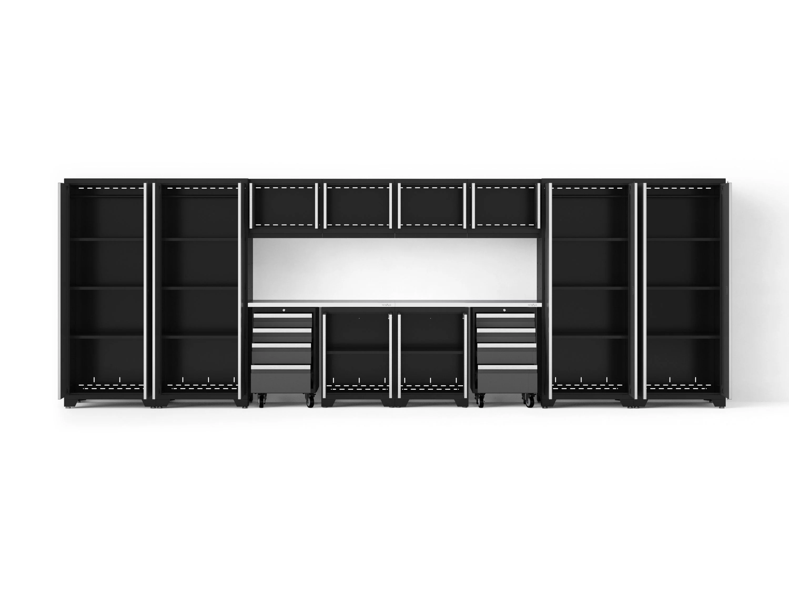 Newage Bold XL 14-Piece Heavy-Duty Steel Garage Cabinet Set with Deep Storage - Image 14