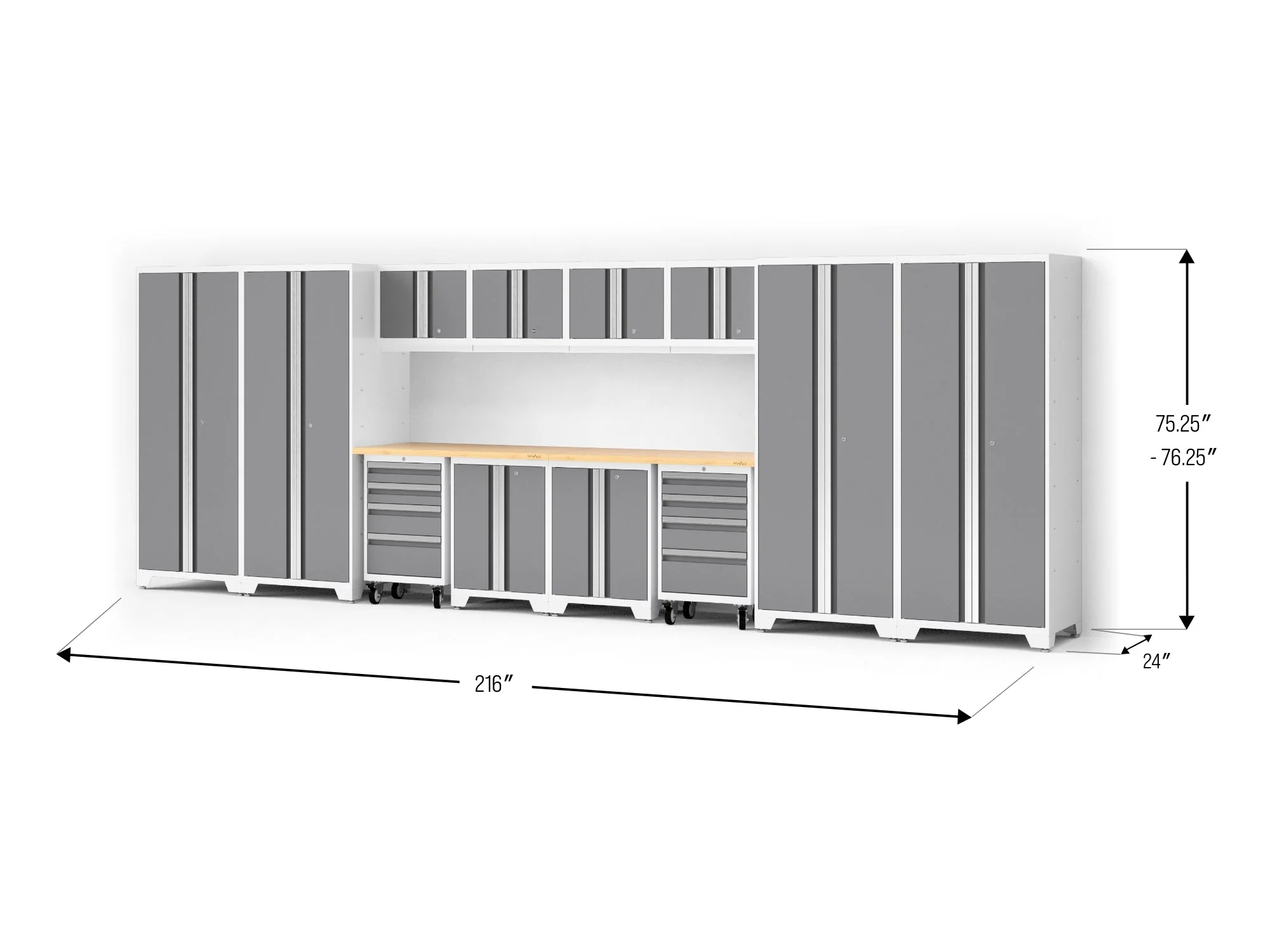 Newage Bold XL 14-Piece Heavy-Duty Steel Garage Cabinet Set with Deep Storage - Image 26