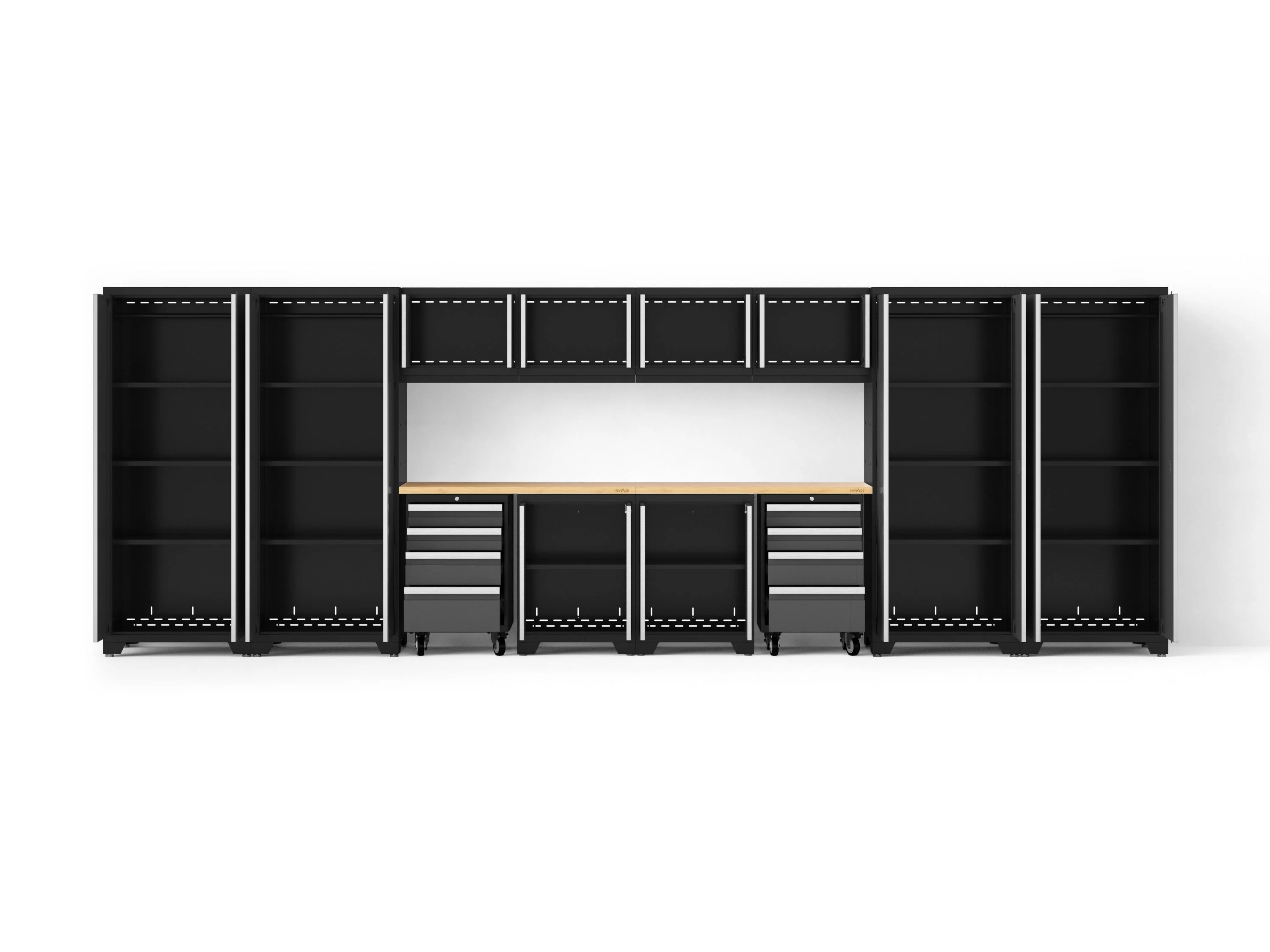 Newage Bold XL 14-Piece Heavy-Duty Steel Garage Cabinet Set with Deep Storage - Image 3
