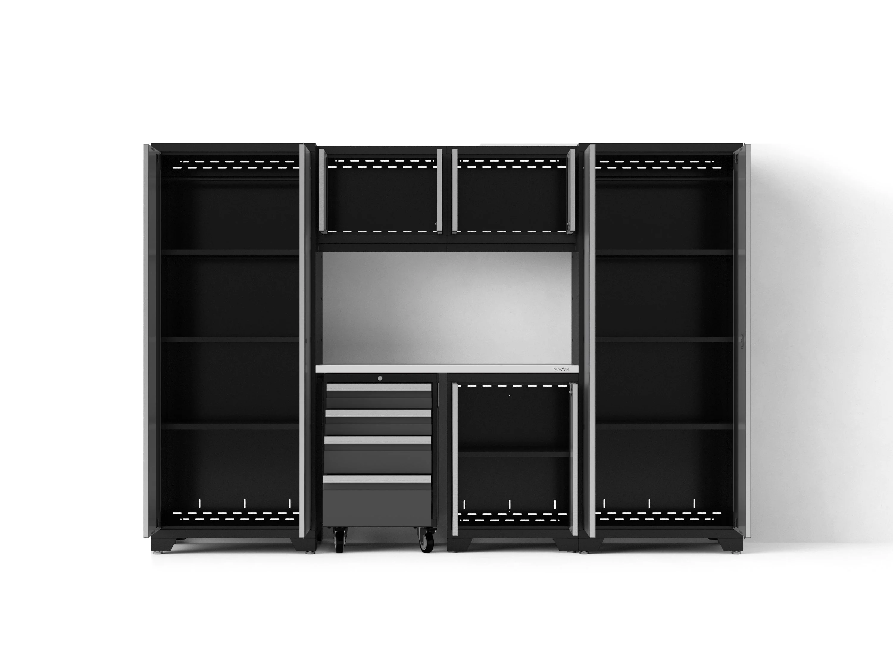 Newage Bold XL 7-Piece Garage Cabinetry Set: Heavy-Duty 20-24 Gauge Steel, Fully Welded - Image 14