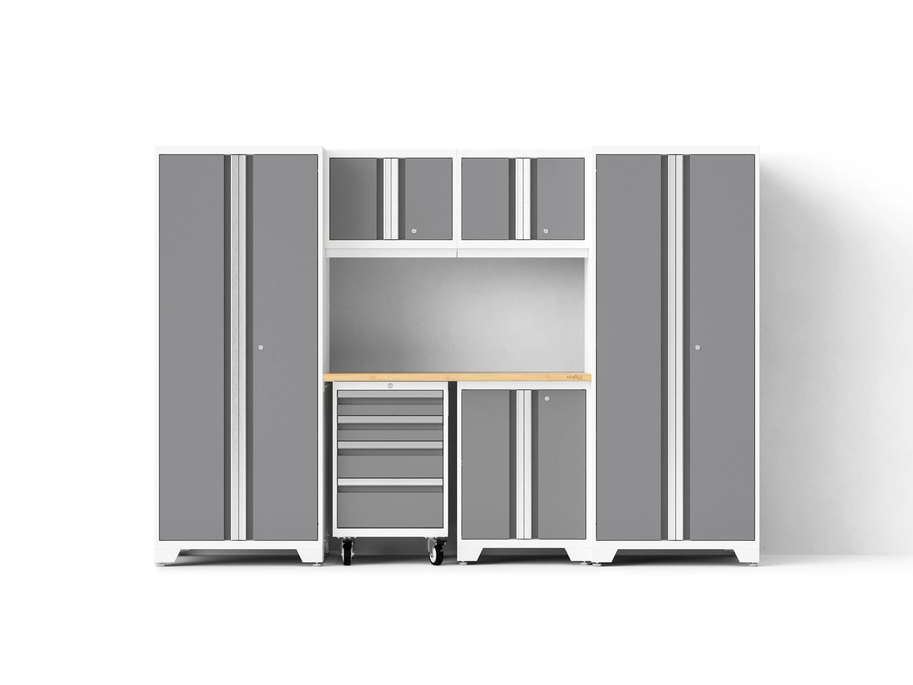 Newage Bold XL 7-Piece Garage Cabinetry Set: Heavy-Duty 20-24 Gauge Steel, Fully Welded - Image 24