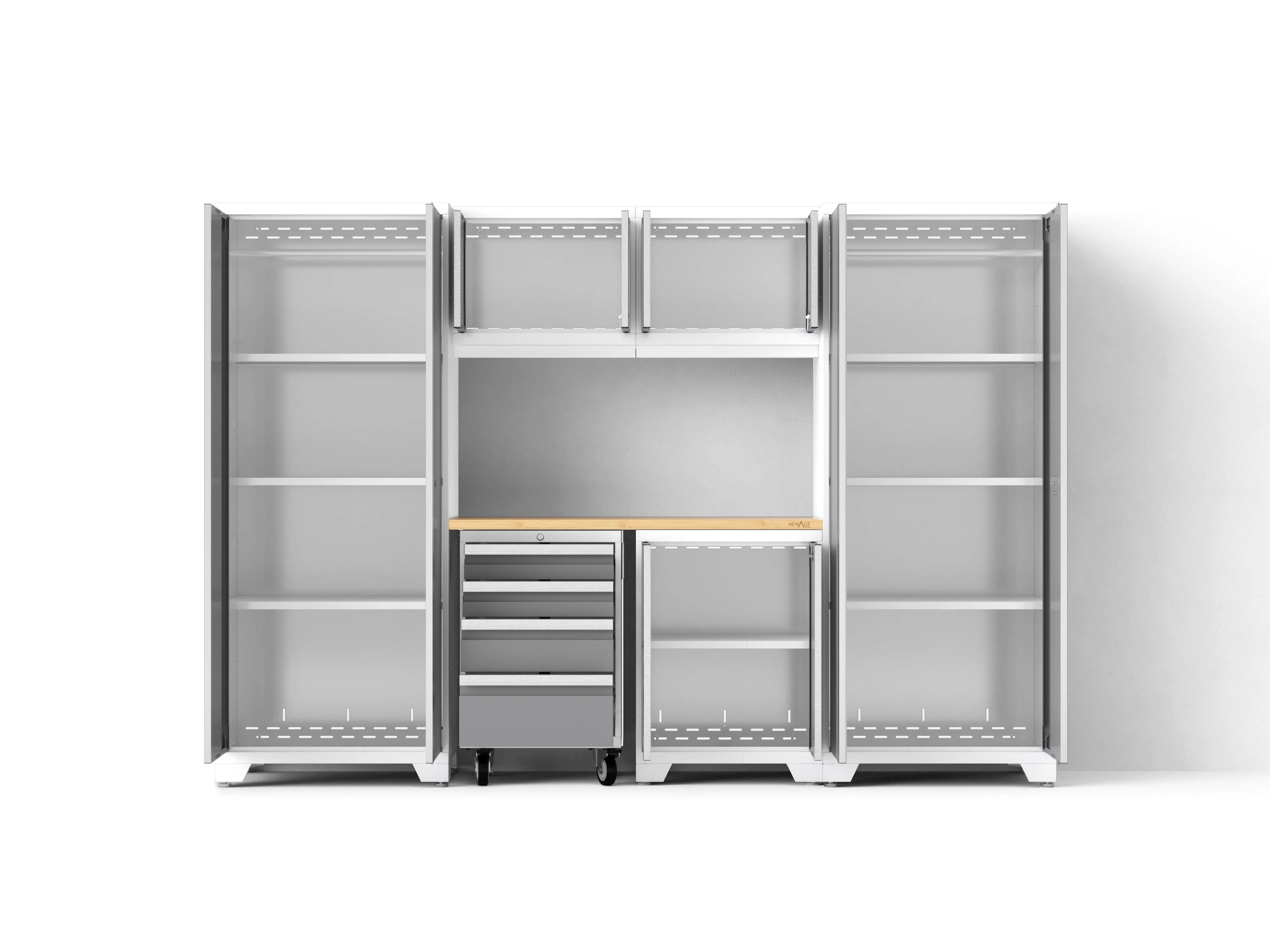 Newage Bold XL 7-Piece Garage Cabinetry Set: Heavy-Duty 20-24 Gauge Steel, Fully Welded - Image 25