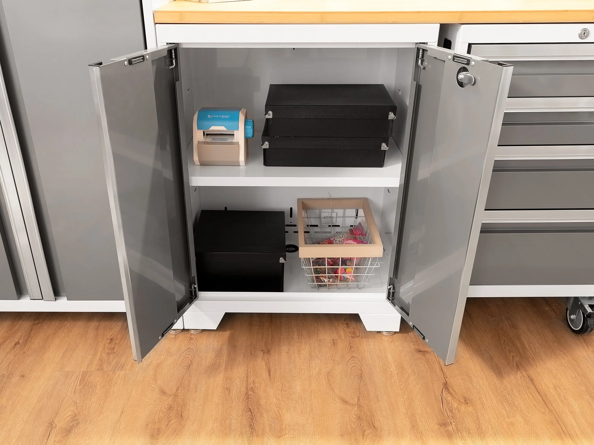 Newage Bold XL 7-Piece Garage Cabinetry Set: Heavy-Duty 20-24 Gauge Steel, Fully Welded - Image 30