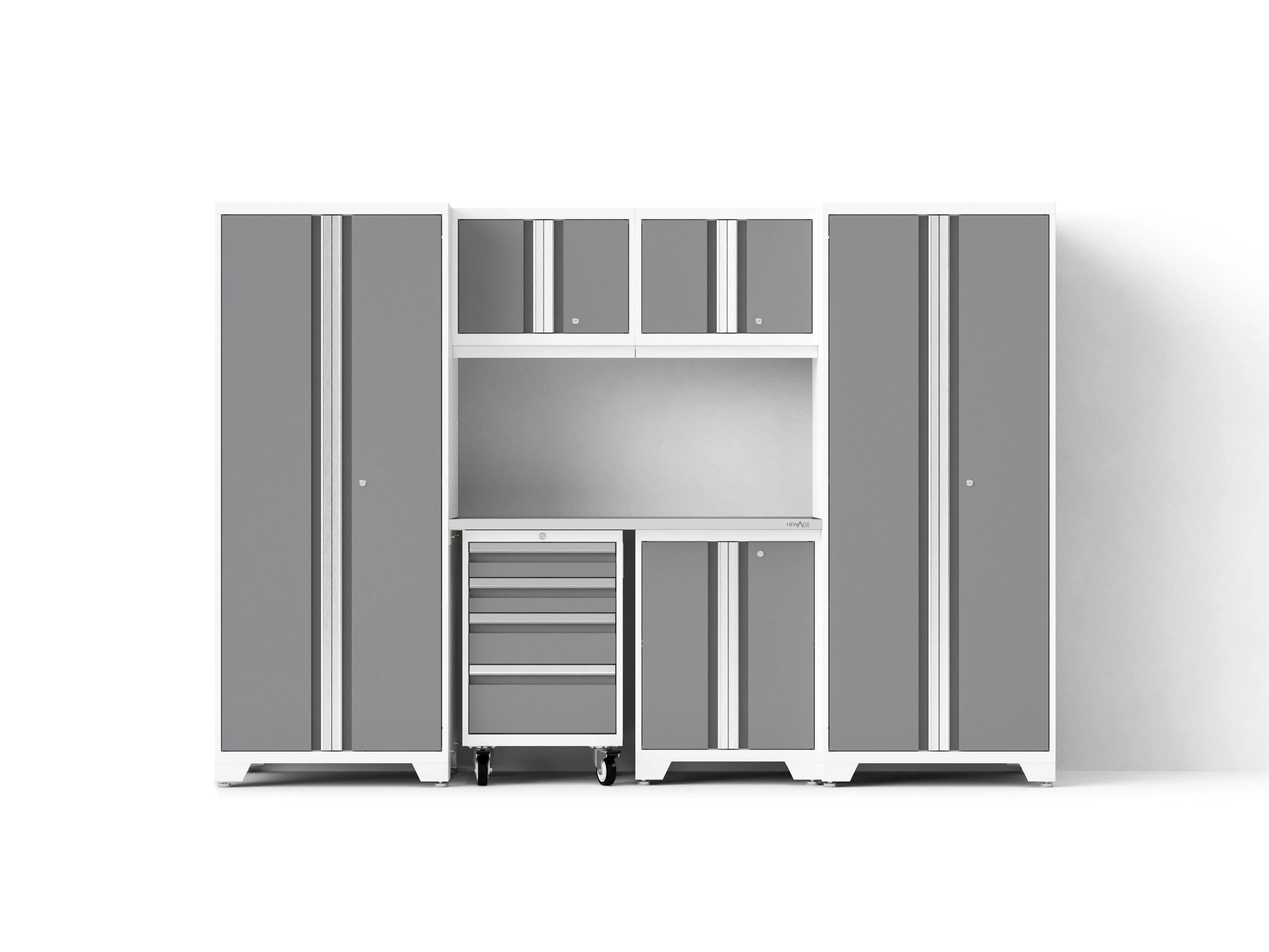 Newage Bold XL 7-Piece Garage Cabinetry Set: Heavy-Duty 20-24 Gauge Steel, Fully Welded - Image 35
