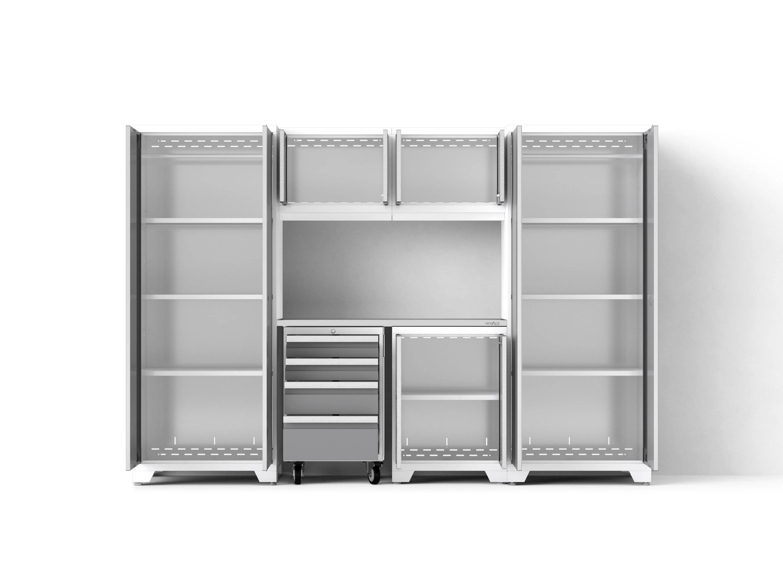 Newage Bold XL 7-Piece Garage Cabinetry Set: Heavy-Duty 20-24 Gauge Steel, Fully Welded - Image 36