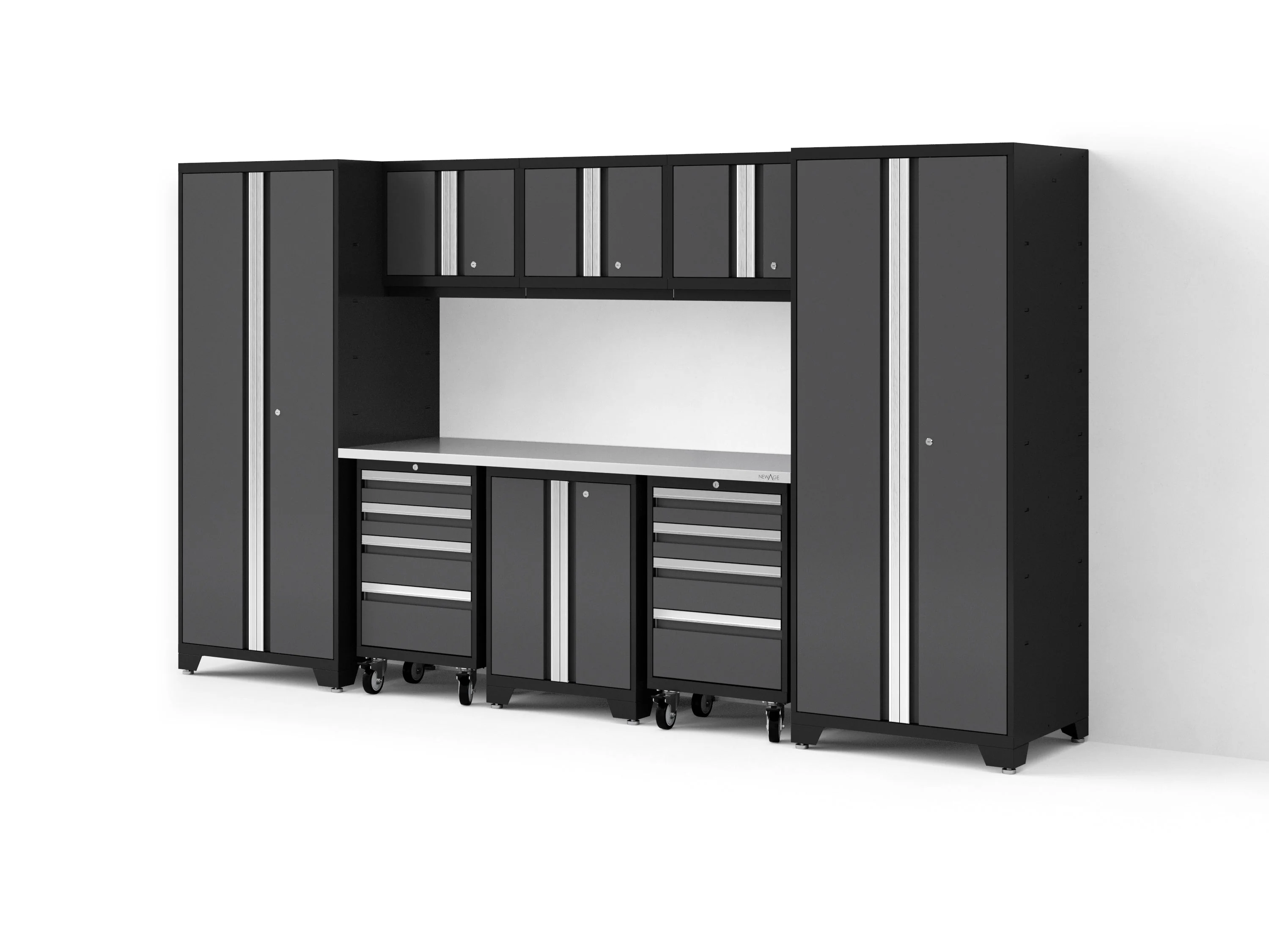Newage Bold XL 9-Piece Garage Cabinet Set Extra-Deep Steel Storage - Image 12