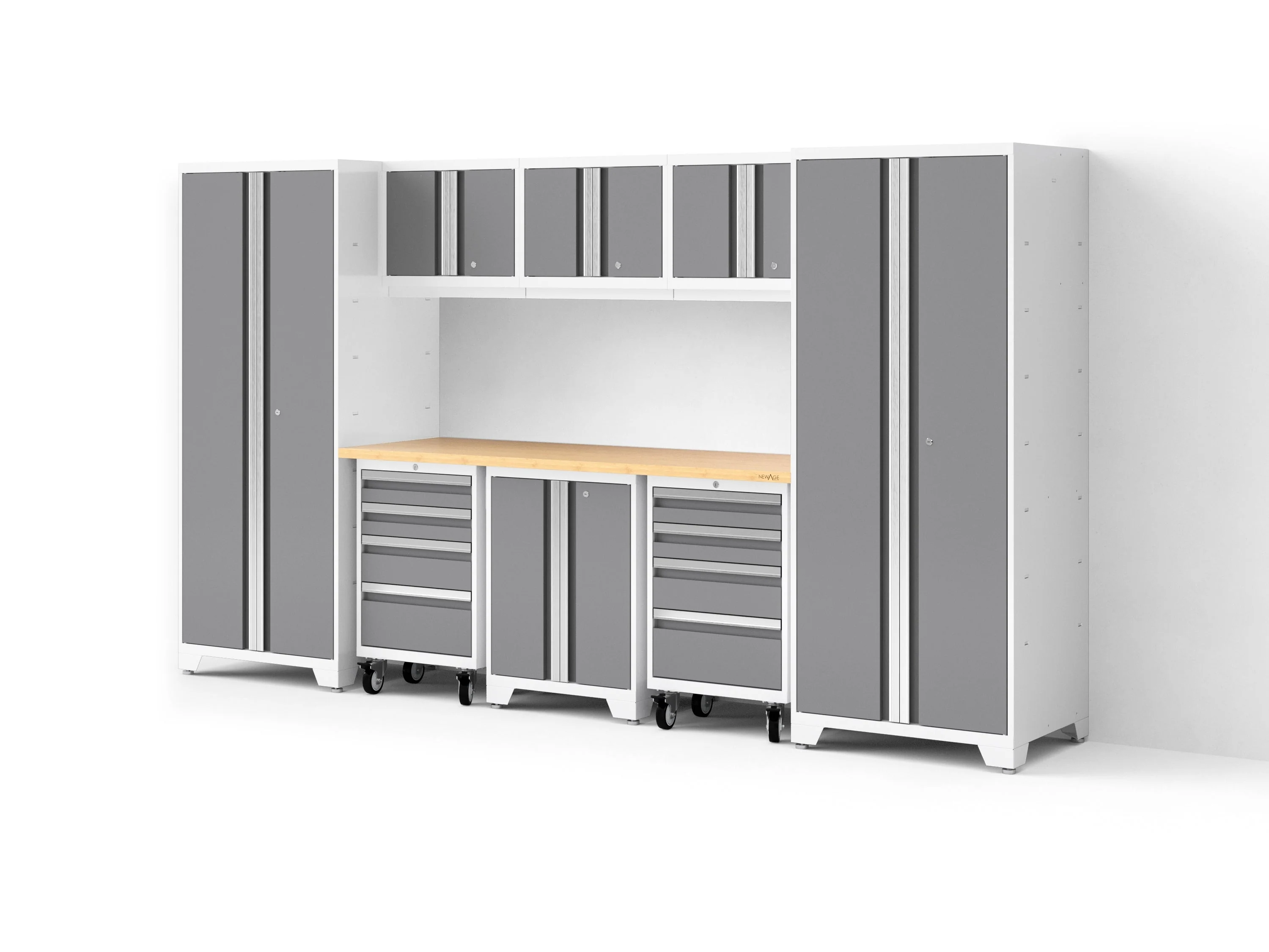 Newage Bold XL 9-Piece Garage Cabinet Set Extra-Deep Steel Storage - Image 23