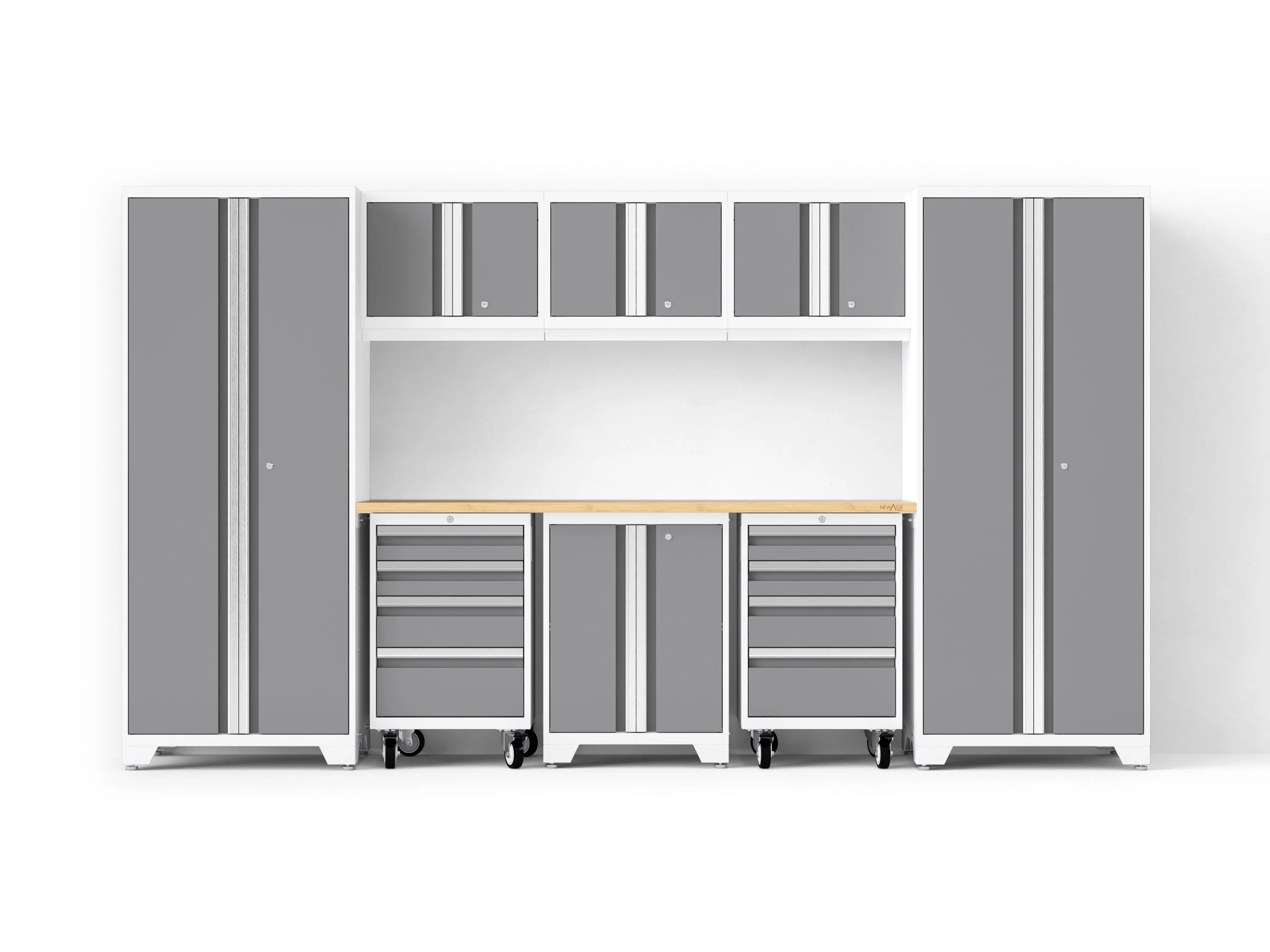 Newage Bold XL 9-Piece Garage Cabinet Set Extra-Deep Steel Storage - Image 24