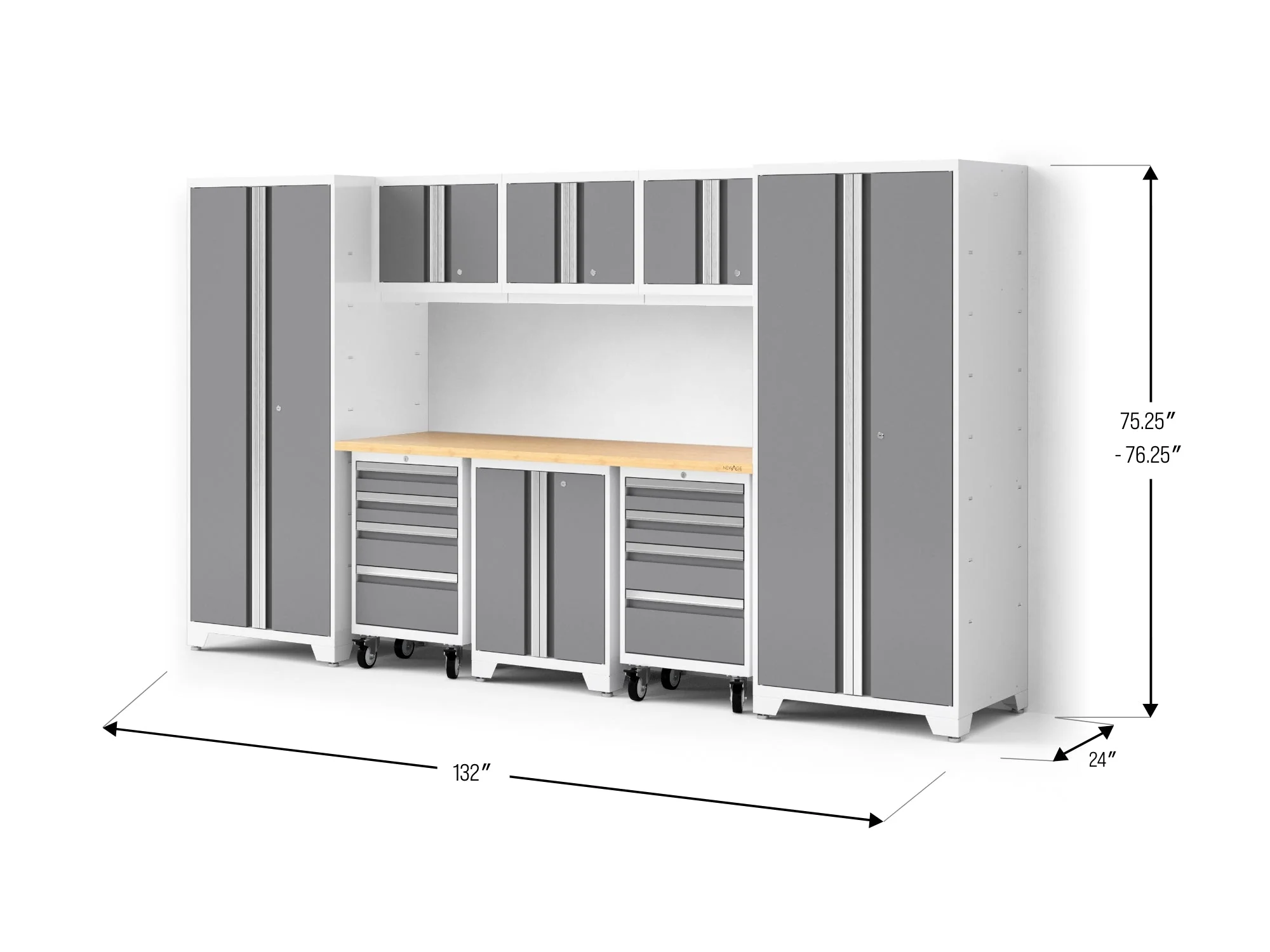 Newage Bold XL 9-Piece Garage Cabinet Set Extra-Deep Steel Storage - Image 26