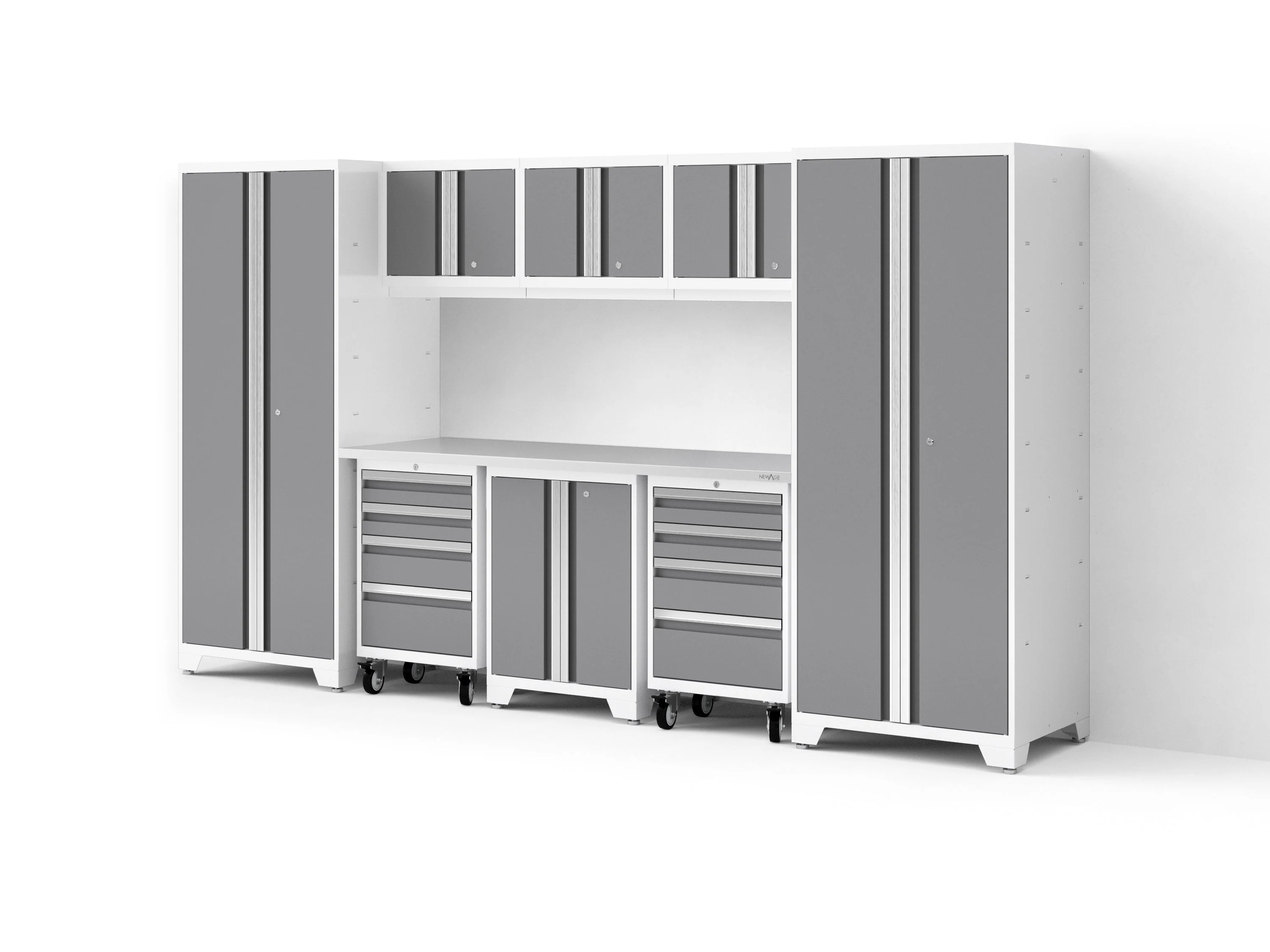 Newage Bold XL 9-Piece Garage Cabinet Set Extra-Deep Steel Storage - Image 34