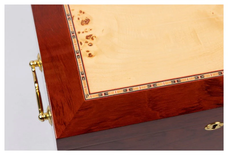 Prestige Import Group Broadway 150-Count High-Gloss Lacquer Arch-Top Spanish Cedar Humidor - Image 4