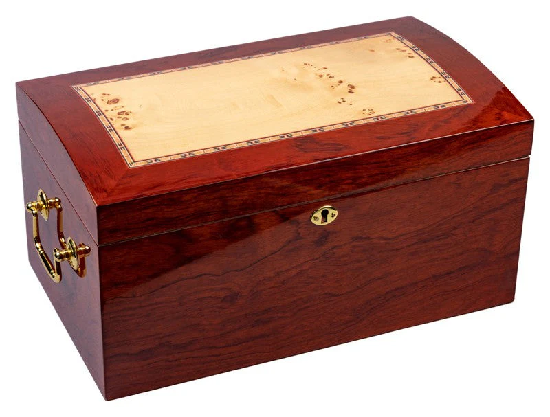 Prestige Import Group Broadway 150-Count High-Gloss Lacquer Arch-Top Spanish Cedar Humidor - Image 8