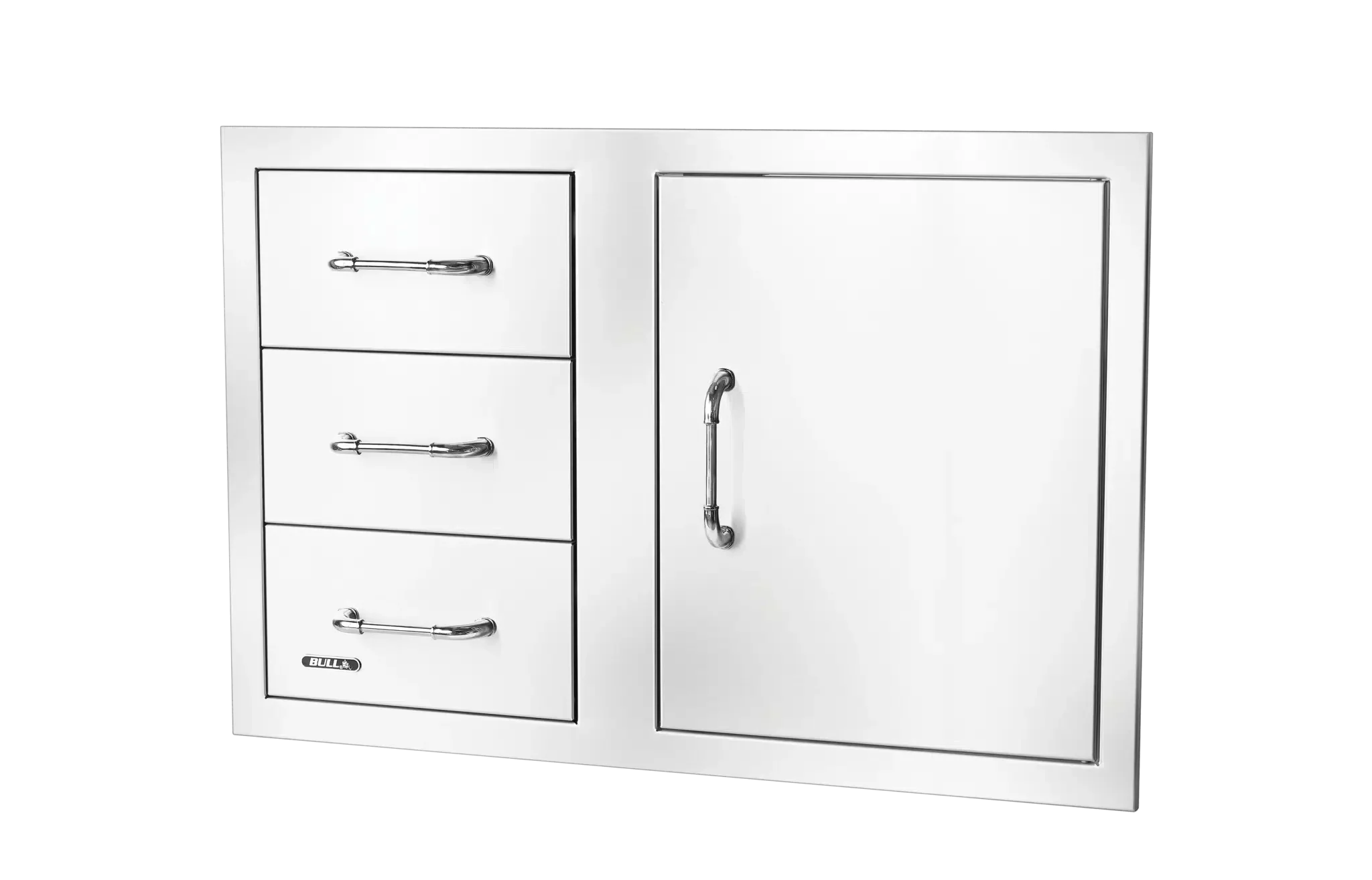 Bull 30″ Stainless-Steel 3 Drawer Door Combo with Reveal - 25900