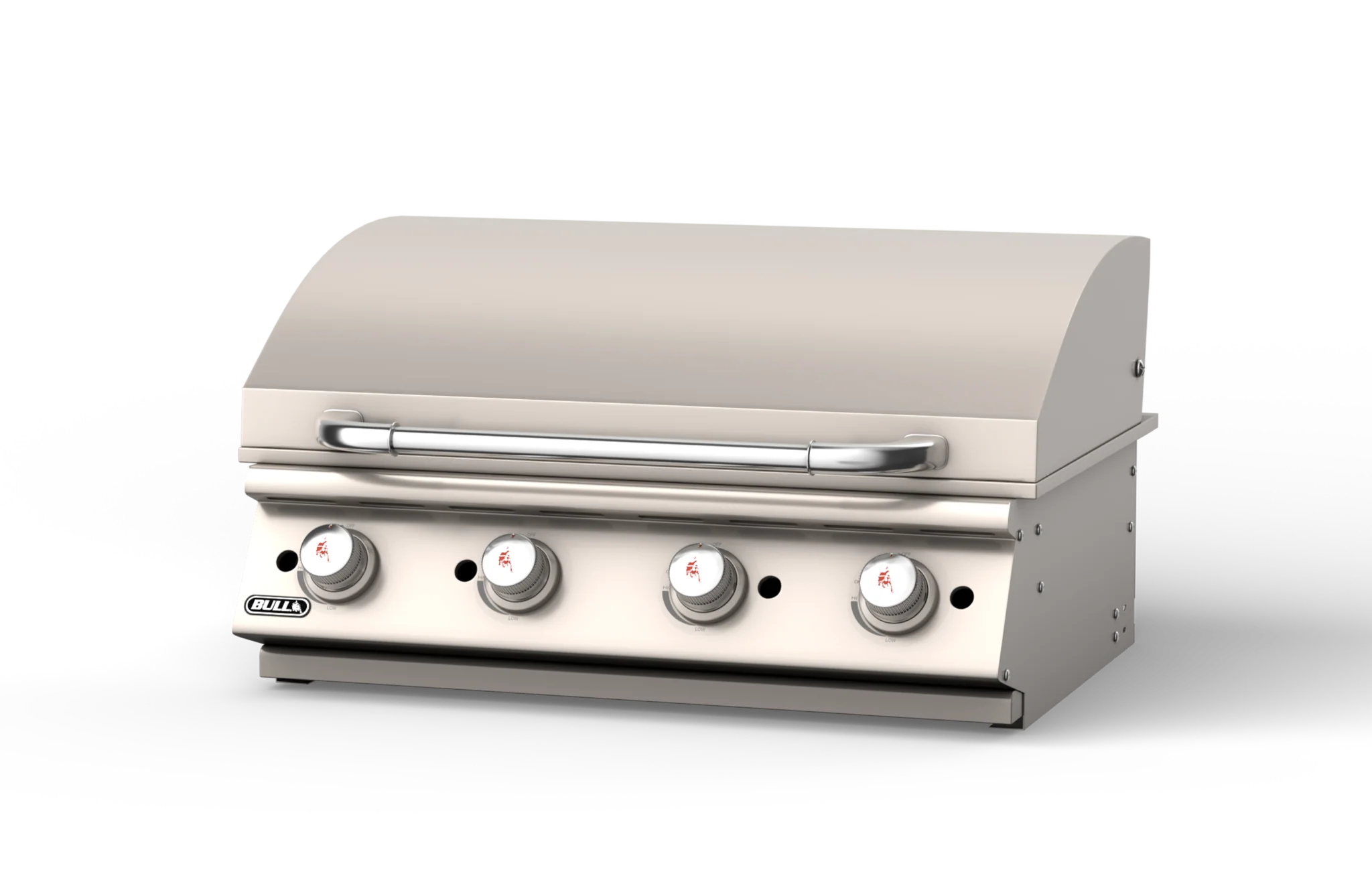 Bull Stockman 30" Commercial Style Stainless Steel 4-Burner Built-In Gas Griddle Head (LP) - 92008 - Image 2