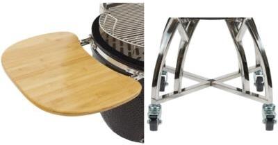 C1CHCSCT Stainless Steel Smoker Cart with Locking Caster and Shelves