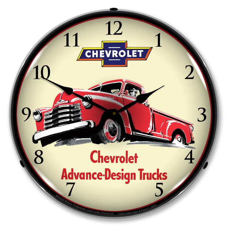 Collectable Sign and Clock - 1953 Chevrolet Truck Clock