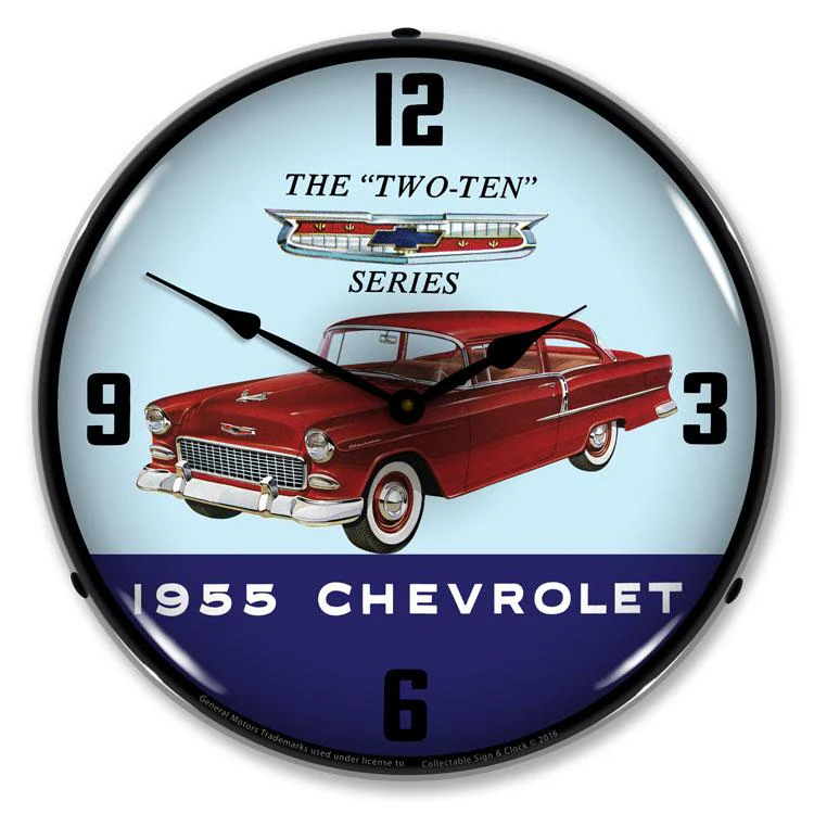 Collectable Sign and Clock - 1955 Chevrolet Two Ten Clock