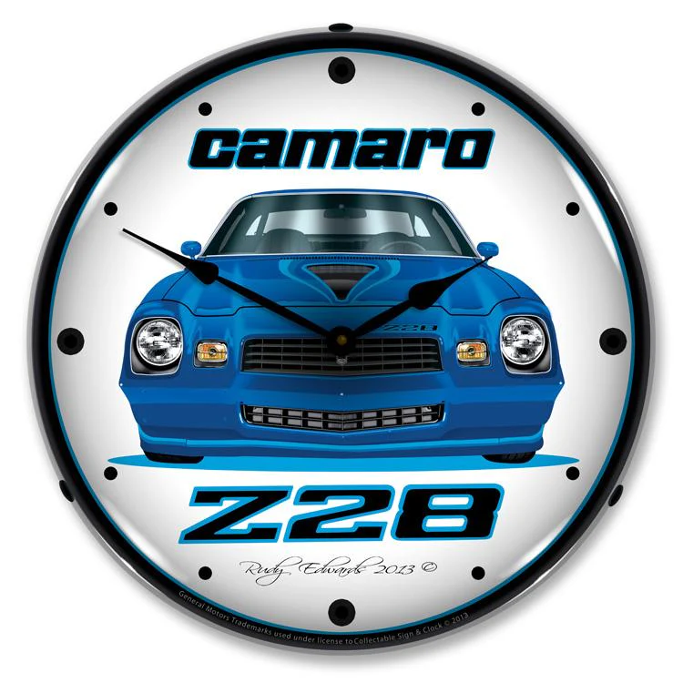 Collectable Sign and Clock - 1979 Z28 Camaro Clock