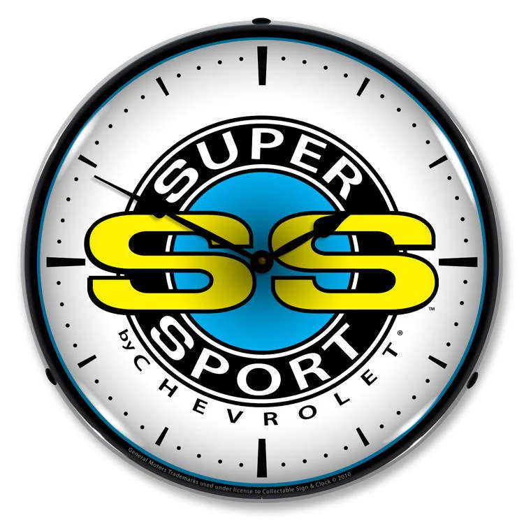 Collectable Sign and Clock - Chevrolet Super Sport Clock