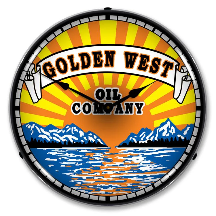 Collectable Sign and Clock - Golden West Clock