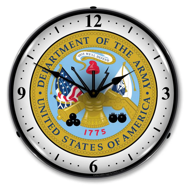 Collectable Sign and Clock - US Army Seal Clock