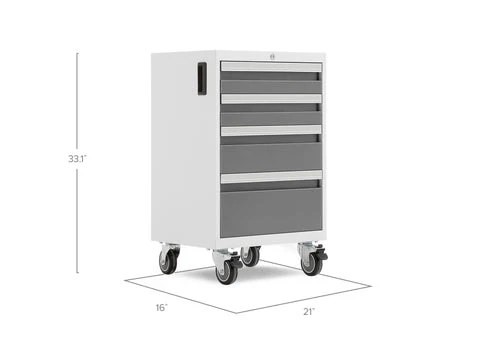 NewAge Products Bold 3.0 4-Drawer Rolling Too - White - Image 3