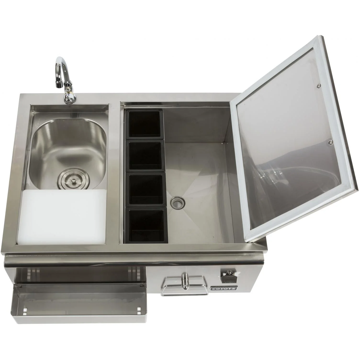 Coyote 30-Inch Stainless Steel Built-In Refreshment Center - CRC - Image 2