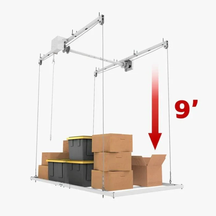 E-Z Storage 4′ x 8′ Retractable Ceiling Storage Garage Lift - EZLIFT48