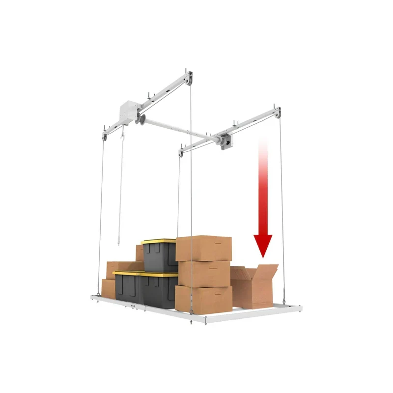 E-Z Storage 4′ x 8′ Retractable Ceiling Storage Garage Lift - EZLIFT48 - Image 2
