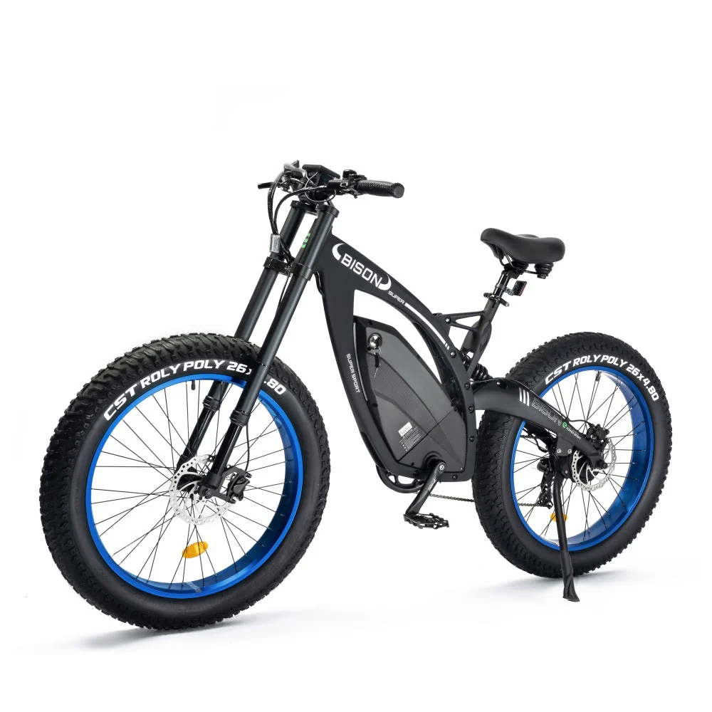 Ecotric 48v 17.5AH 1000W big fat tire ebike Bison-Matt Black - Image 3