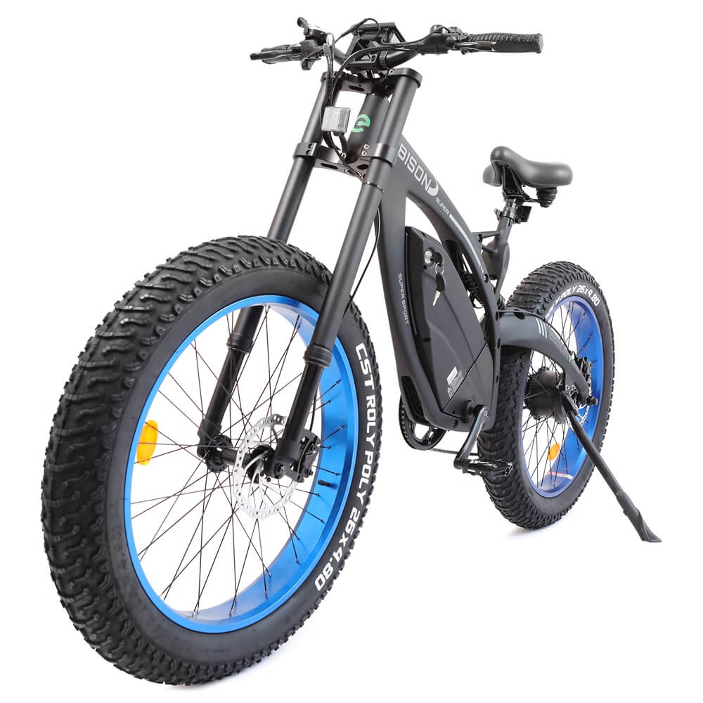 Ecotric 48v 17.5AH 1000W big fat tire ebike Bison-Matt Black - Image 5