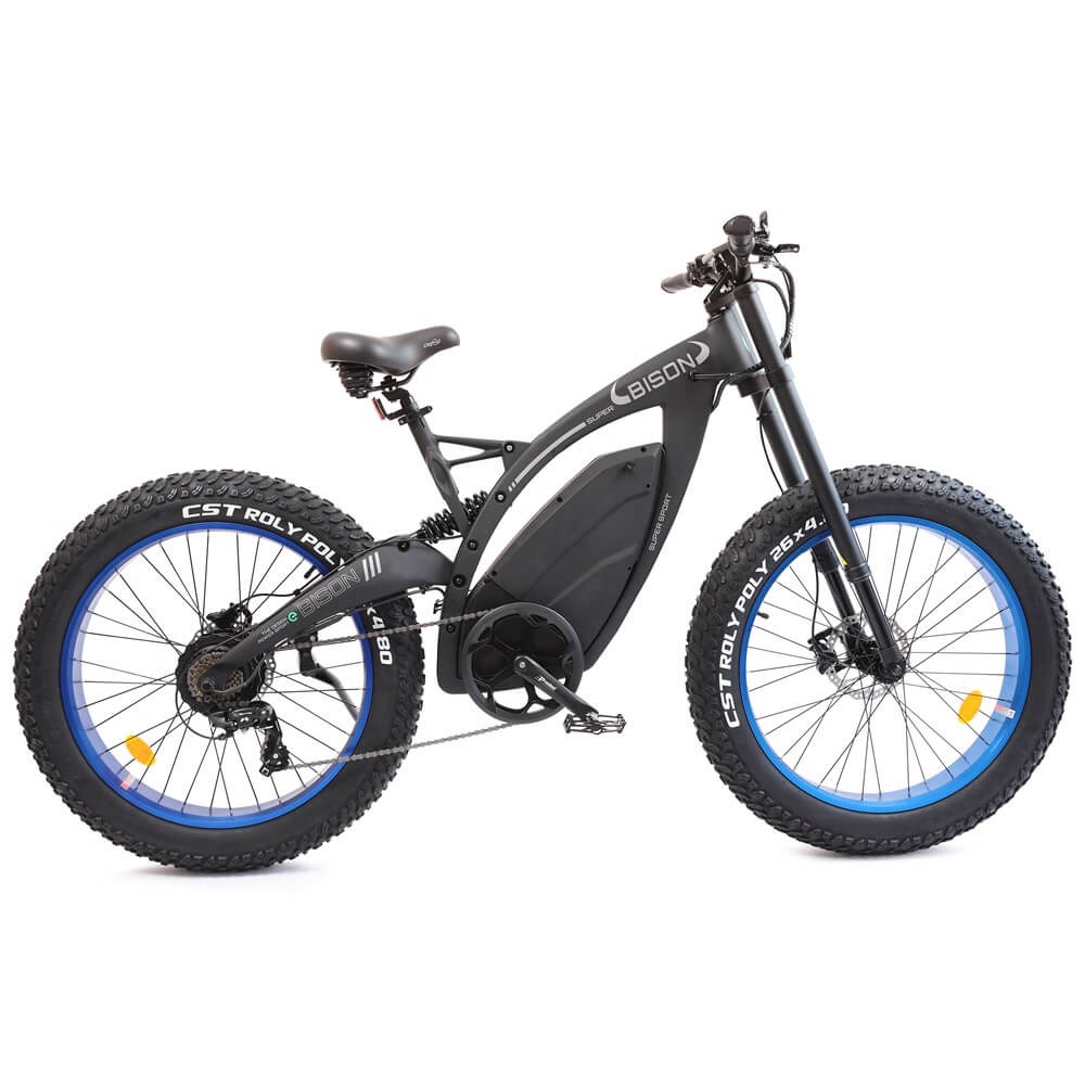 Ecotric 48v 17.5AH 1000W big fat tire ebike Bison-Matt Black - Image 6