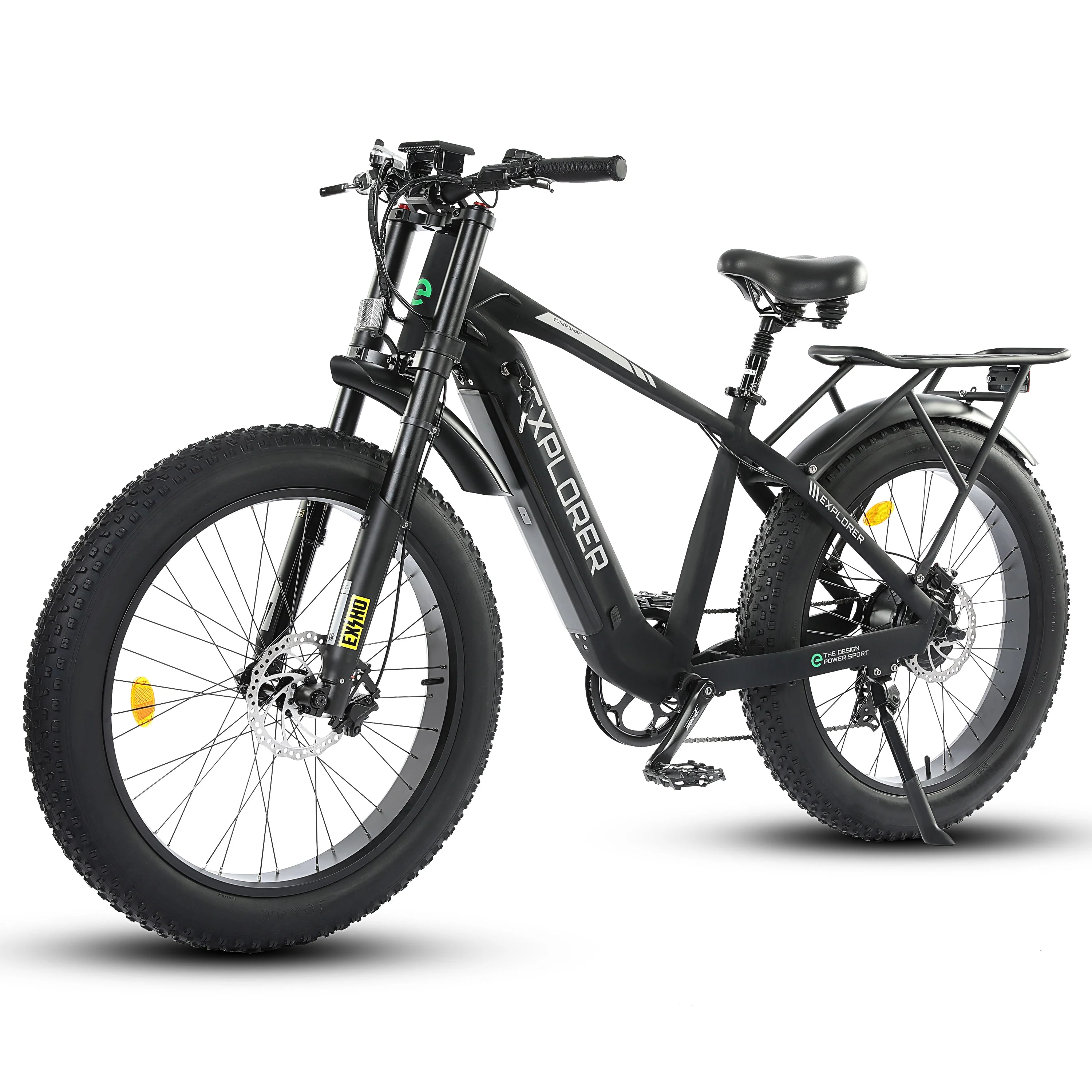 Ecotric Explorer 26 inches 48V Fat Tire Electric Bike with Rear Rack - Image 4
