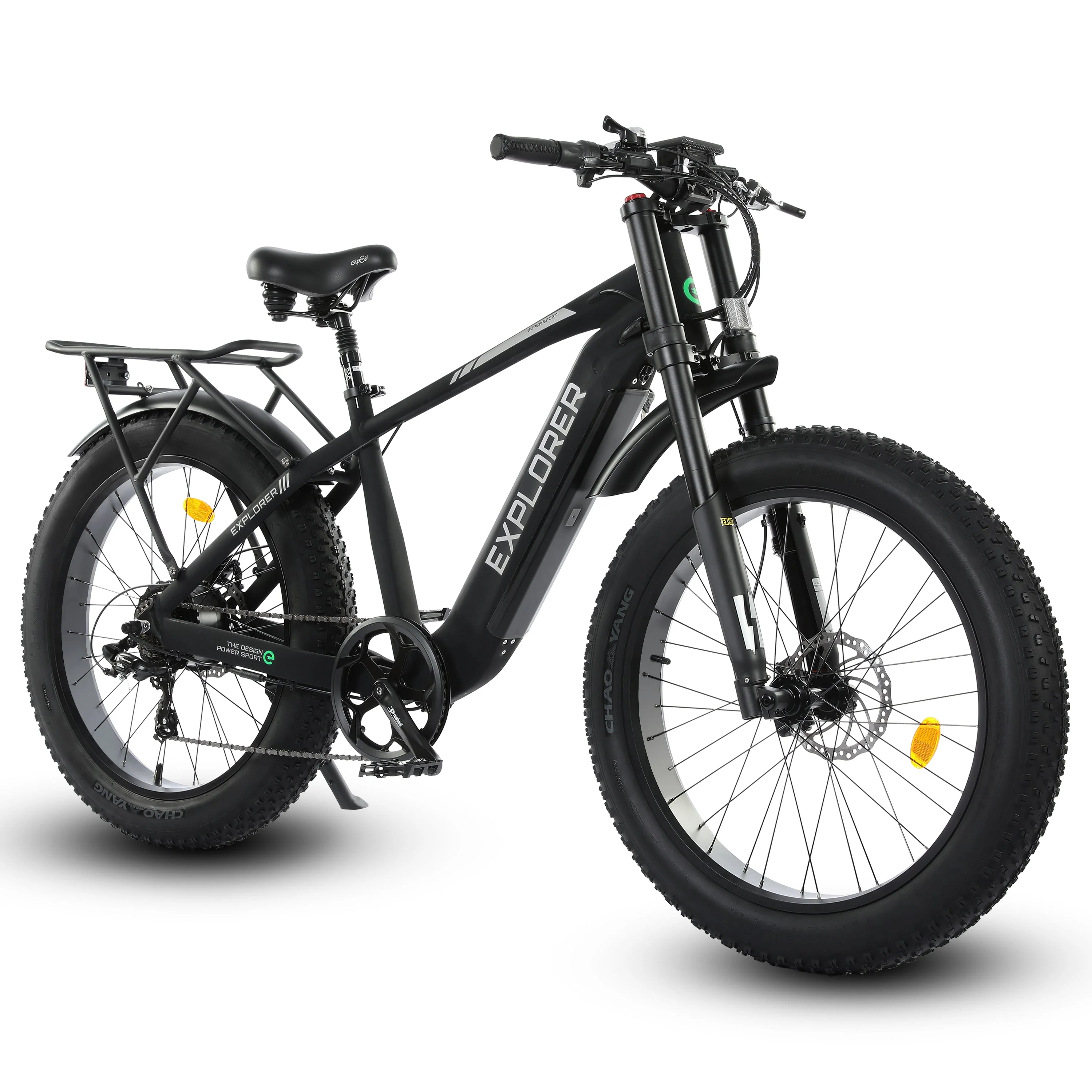 Ecotric Explorer 26 inches 48V Fat Tire Electric Bike with Rear Rack - Image 5