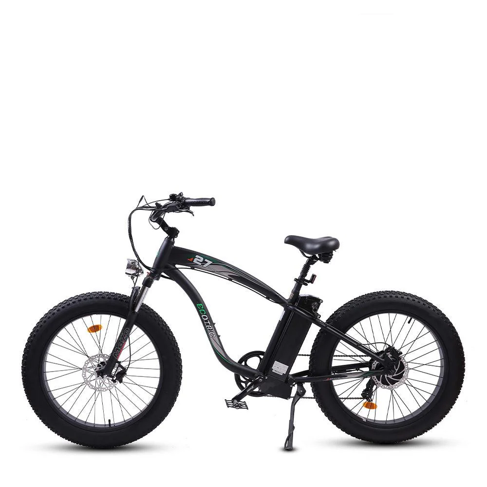 Ecotric Hammer Electric Fat Tire Beach Snow Bike Matt Black - Image 7