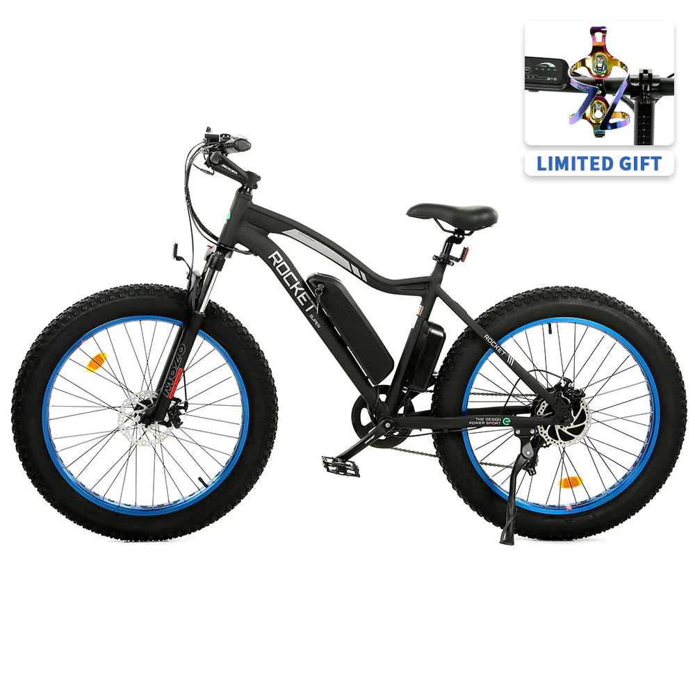 Ecotric Rocket Fat Tire Beach Snow Electric Bike - Blue - Image 13