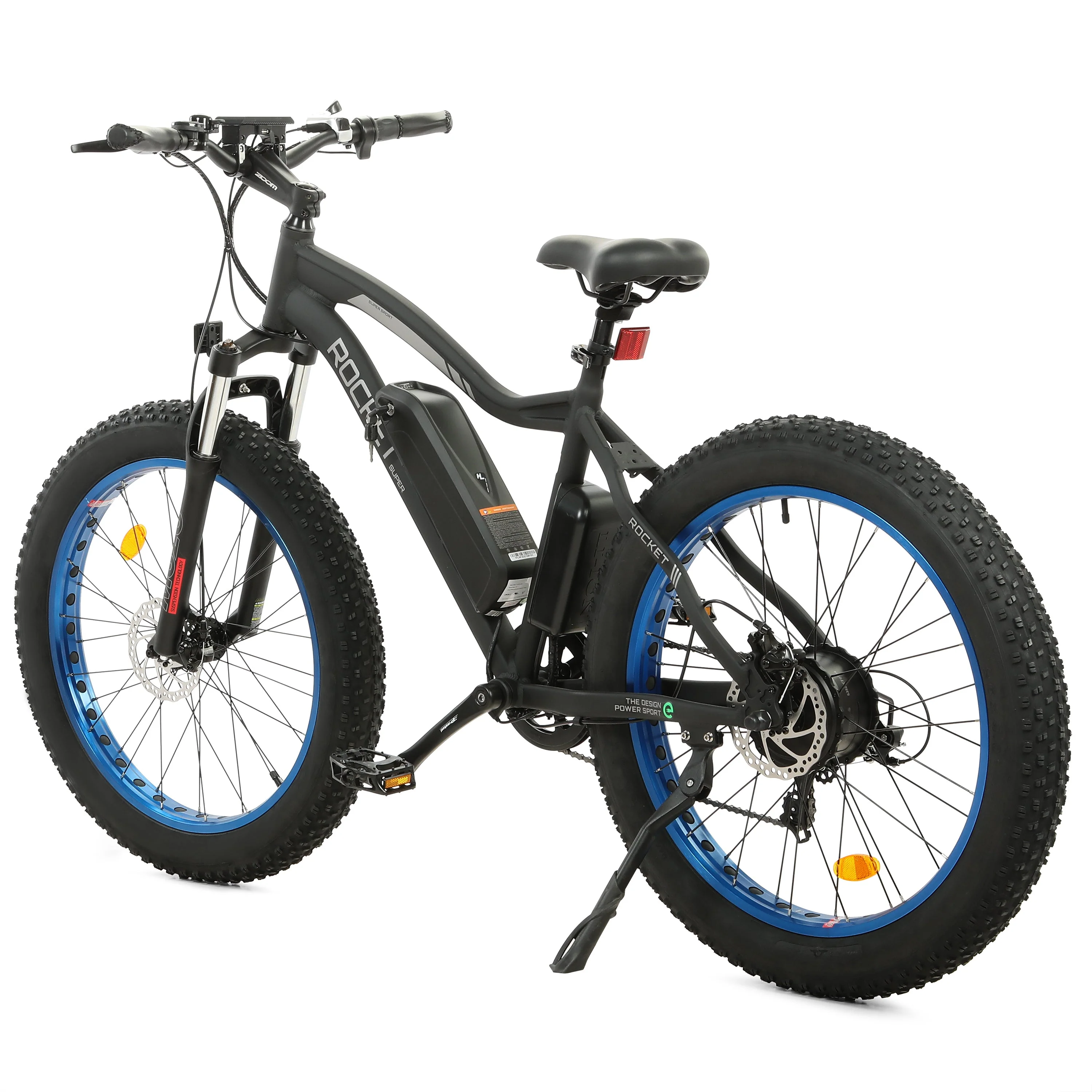 Ecotric Rocket Fat Tire Beach Snow Electric Bike - Blue - Image 3