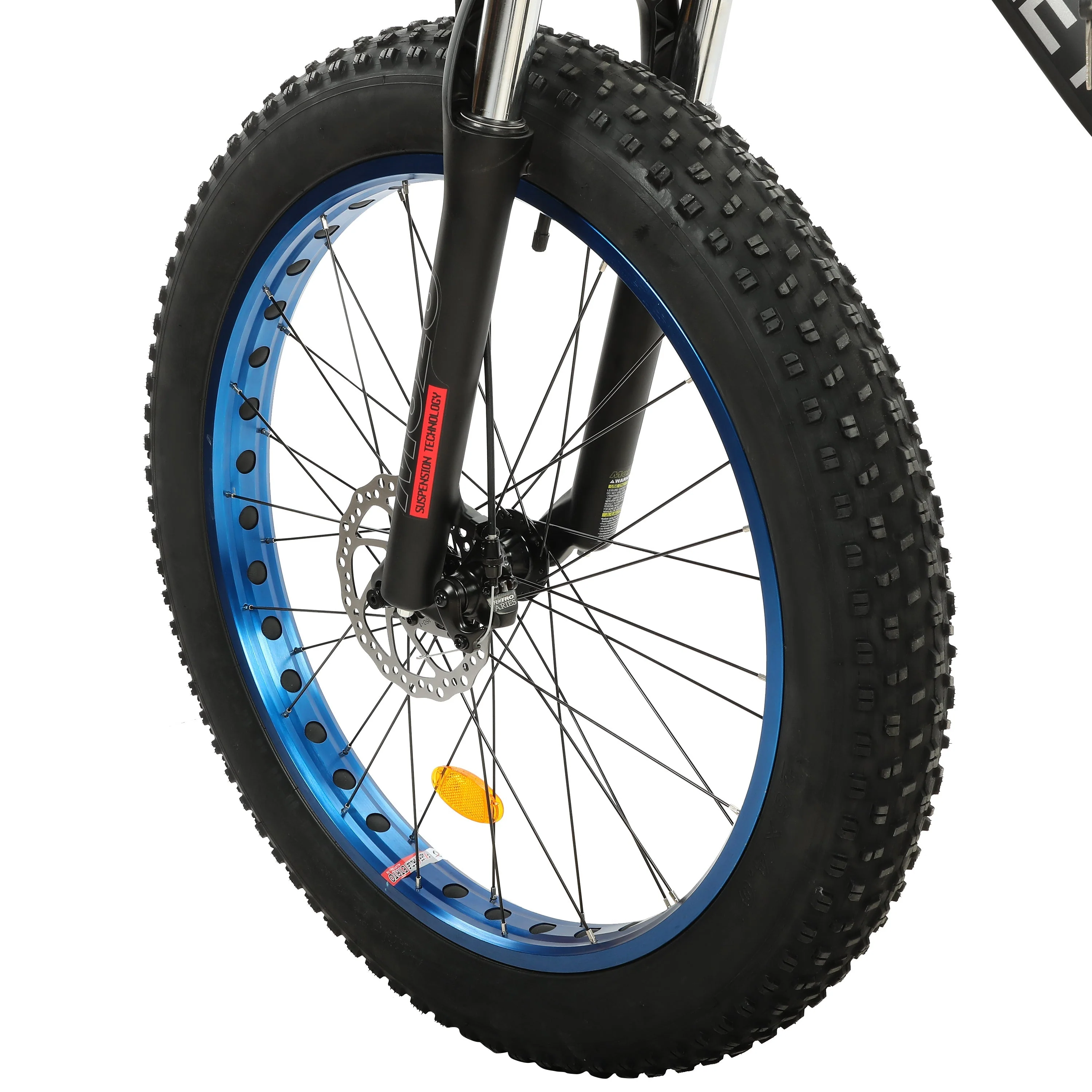 Ecotric Rocket Fat Tire Beach Snow Electric Bike - Blue - Image 5