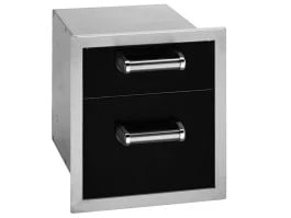 Fire Magic Echelon Flush 14-Inch Black Double Access Drawer With Soft Close